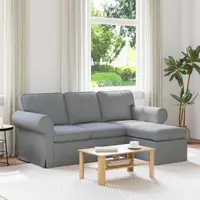 vidaXL Canapea Gri deschis 195 x 138 x 80 cm țesătură