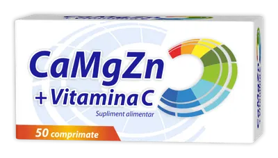 CaMgZn + Vitamina C, 50 comprimate, Zdrovit