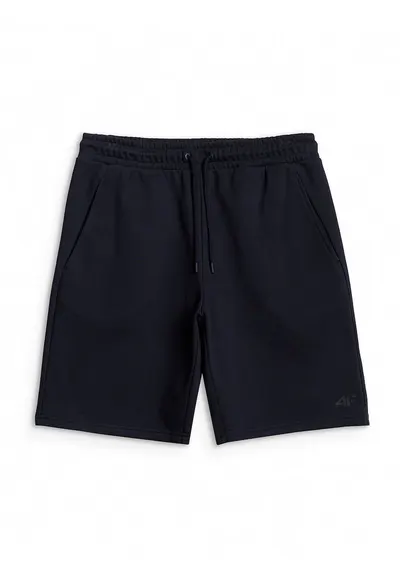 Pantaloni scurti barbati croiala regular - talie ajustabila - 2 buzunare - fara captuseala - negru