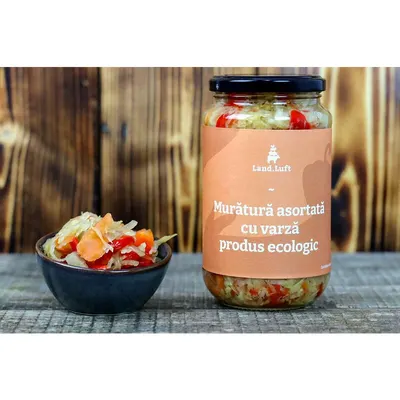 Muratura asortata cu varza bio 570g LandLuft