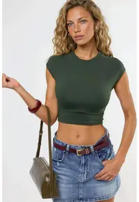 Tricou dama kaki