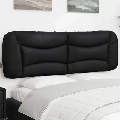 vidaXL Pernă pentru tăblie pat, Hvar, negru, 160 cm, piele artificială