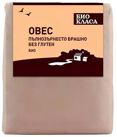 Făină de ovăz organică, integrală, 500 g, Bio Klasa