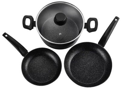 Set de oale și tigăi Fagor - Vivant, 4 bucăți, negru