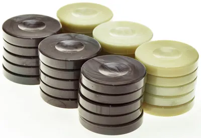 Dame de backgammon Manopoulos - Pearl Checkers, acrilic, 36 mm