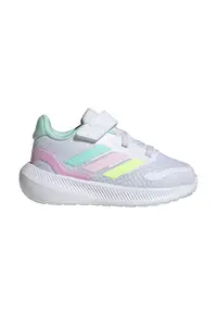 Pantofi sport Run Falcon 5 din material textil cu velcro - Roz pastel/Lila pal/Verde lime