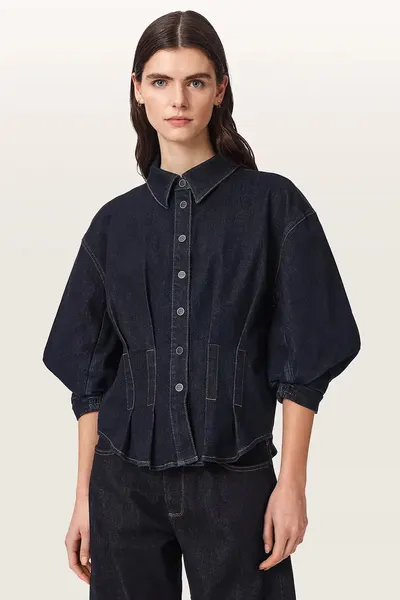 AllSaints cămașă pentru femei din denim NANCY