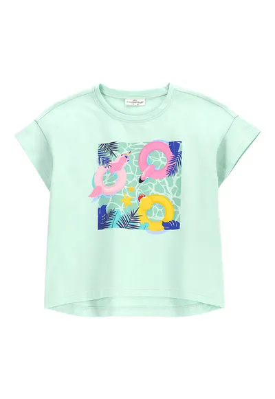 Tricou fete WC5143203HGK - Bumbac/Elastan - Verde - Verde