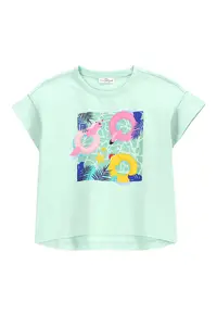 Tricou fete WC5143203HGK - Bumbac/Elastan - Verde - Verde