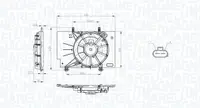 Ventilator radiator potrivit FORD B-MAX, ECOSPORT, FIESTA VI 1.25-1.6D 06.08-