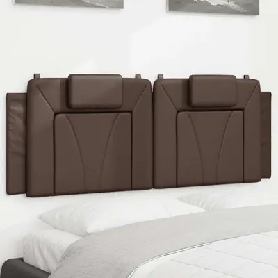 vidaXL Pernă pentru tăblie pat, Viana, maro, 120 cm, piele artificială