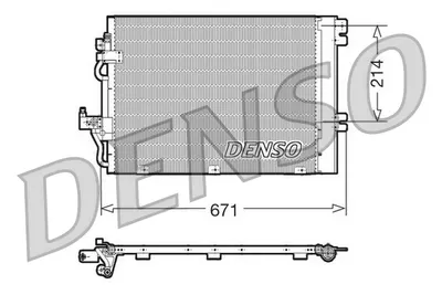 Radiator AC condensator cu uscator potrivit OPEL ASTRA G, ASTRA H, ASTRA H GTC, ASTRA J, ZAFIRA B, ZAFIRA B MINIVAN 1.2-2.0 02.98-10.15