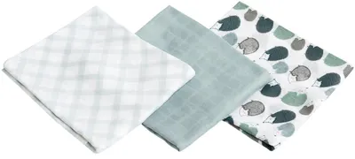 Set de scutece din bambus Sensillo - Arici, 70 x 80 cm, 3 buc. albastru