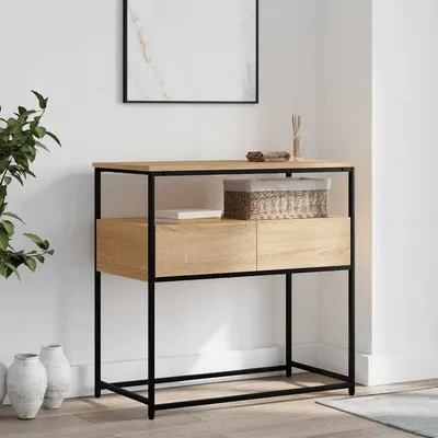 vidaXL Masă consolă din stejar Sonoma, 75x40x75 cm, lemn stratificat