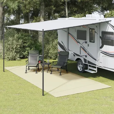 vidaXL Covor pentru cort, crem, 6x2,5 m