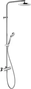 Sistem de dus Duravit B.2 B24280008010, aparent, termostat, 200 mm, 1 functie, Crom lucios