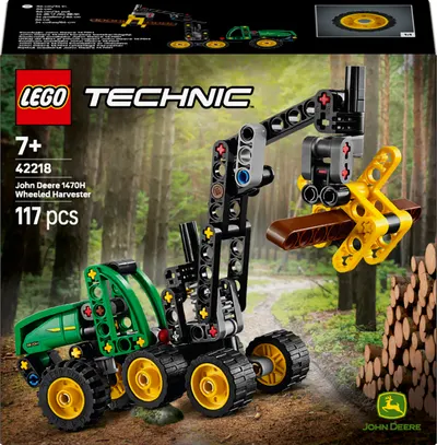 Constructor LEGO Technic - Combină de recoltat cu roți John Deere 1470H (42218)