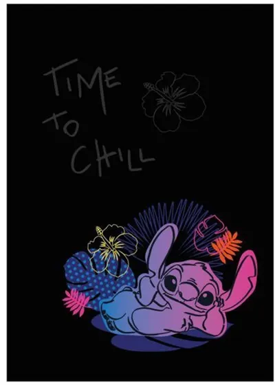 Caiet Cool Pack Disney - Stitch Black, A4, 60 foi, rânduri largi