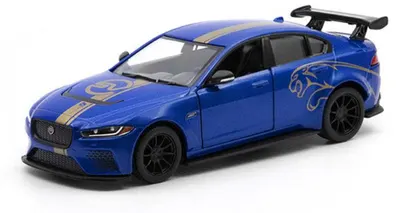 Mașinuță metalică Kinsmart - Jaguar XE SV Project 8 2018, 1:36, albastru
