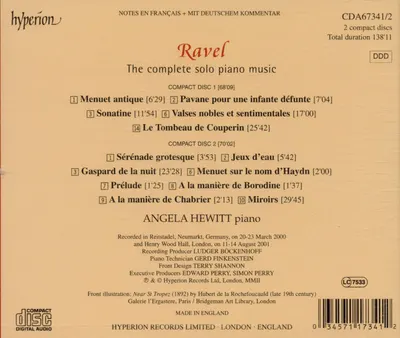 Ravel: The Complete Solo Piano Music