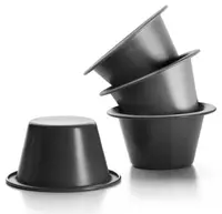 Boluri din oțel pentru cremă caramel Ibili - Moka, 4 bucăți, 8 cm