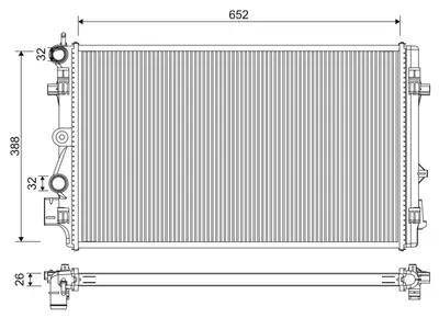 Radiator Motor Potrivit Audi A1; Seat Ibiza Iv, Ibiza Iv Sc, Ibiza Iv St; Skoda Fabia Ii; Vw Polo V 1.4-2.0d