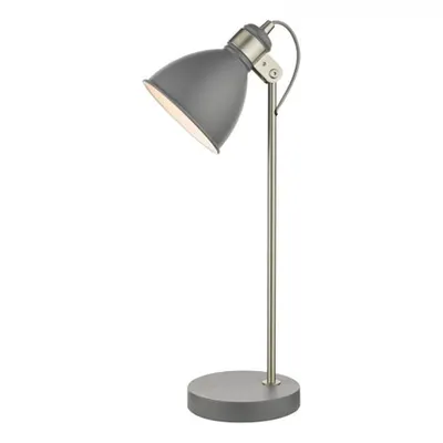 Veioza Frederick Task Table Lamp Dark Grey Satin Chrome