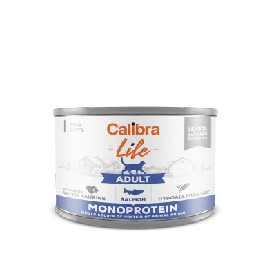 Hrana umeda pisici, Calibra Cat Life Adult Salmon, 200 g