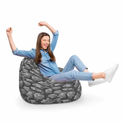 Fotoliu Puf Bean Bag tip Para XL Minecraft Piatra