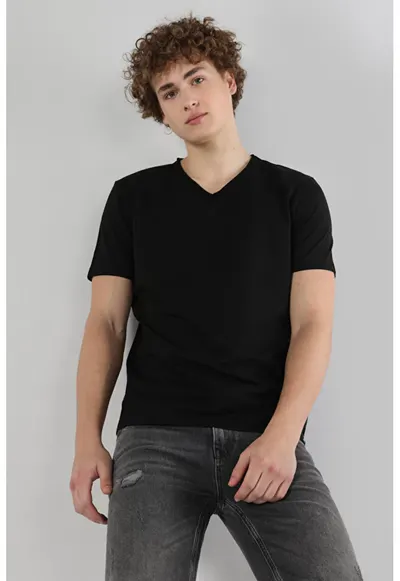 Tricou Negru Regular Fit CL1058584