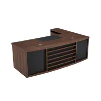 Birou directorial Millenium cu dulap lateral mobil - dimensiuni 2400*1000*750 mm