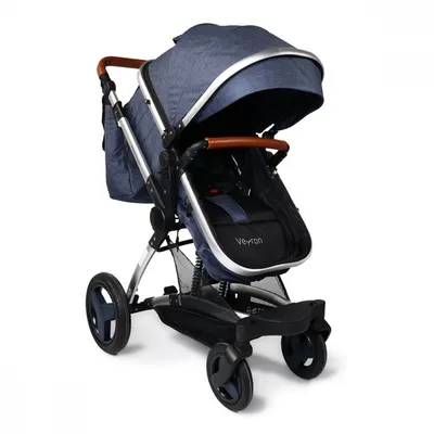 Carucior transformabil 2 in 1 Moni Veyron Jeans,sezut reversibil,maner parental reglabil pe inaltime,spatar reglabil,accesorii incluse