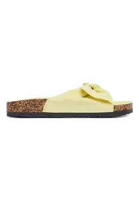 Papuci dama - textil - galben - confortabili