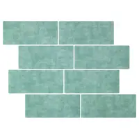 vidaXL Placă de metrou 20 buc. Gri Verde 29 x 21 cm Poliuretan și PET