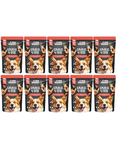 PAN MIĘSKO bucăți în sos cu vită și capră 10x150 g hrană umedă câini