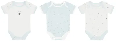 Set de body pentru bebeluși KikkaBoo Stripy Friends - 3 buc, 0-3 luni