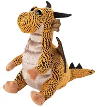 Jucărie de pluș Amek Toys - Dino, galben, 22 cm