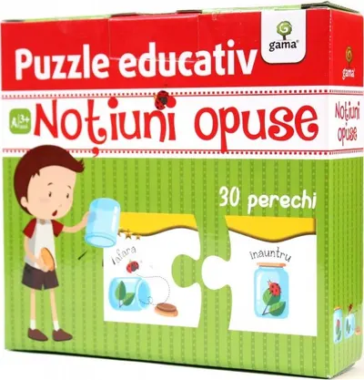 Puzzle educativ: Notiuni opuse