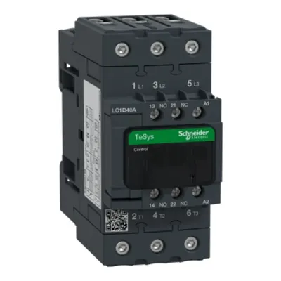 Contactor, TeSys Deca, 3P(3 NO), AC-3/AC-3e, <=400V, 40A, bobina 600V AC 50/60Hz, borne cu clema cu surub