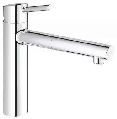 Baterie bucatarie Grohe Concetto 31214001, medie, tip L, dus extractabil, monocomanda, Crom