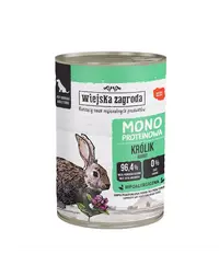 WIEJSKA ZAGRODA Hrană umedă monoproteică cu iepure pentru câini 400 g