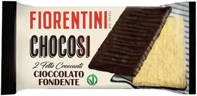 Fursecuri cu orez și porumb cu topping de ciocolată neagră, 26 g, Fiorentini