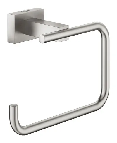 Suport hartie igienica Grohe Essentials Cube, pe perete, metal, mat, otel satinat, 40507DC1
