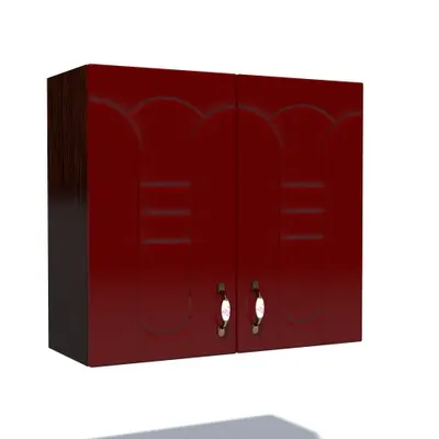 Corp superior 80 cu 2 usi Zebra MDF tulip rosu