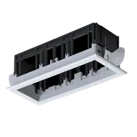 Modena 3 Module Recessed Box With Frame White
