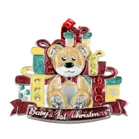 Decorațiune metalică în cutie elegantă, „Primul Crăciun al bebelușului”, Bailey & Brooke