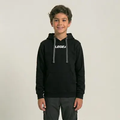 Junior Running Hanorac Traspirant cu Glugă Negru Spalato