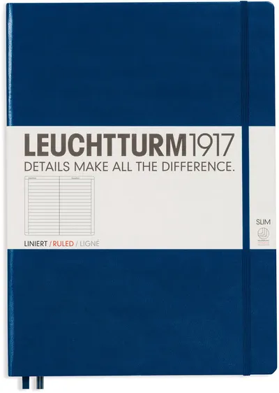 Agenda Leuchtturm1917 Master Slim - A4+, pagini liniate, Navy