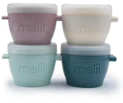 Recipiente pentru mâncare Melii - Snap & Go, 4 x 118 ml