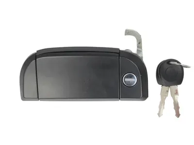 Maner usa Stanga Fata potrivit VW TRANSPORTER T4 1990-1995 - (cu cheie; exterior, cu incuietoare; negru)